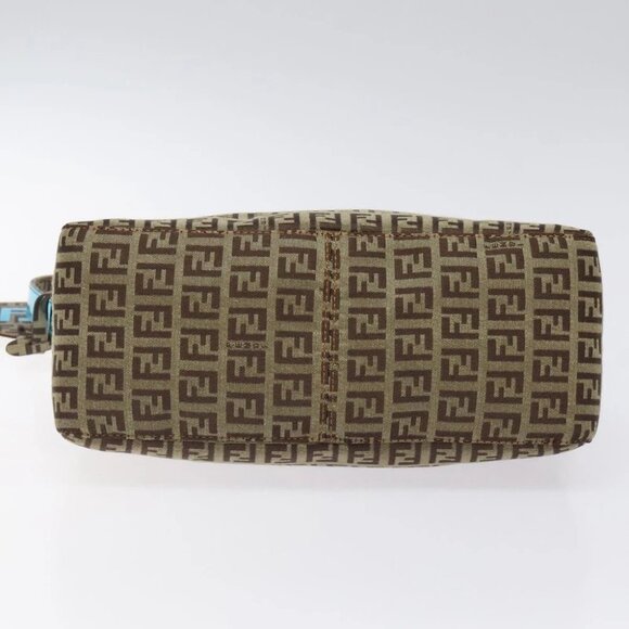 FENDI Zucchino Canvas Hand Bag Black Brown 8BR573 Auth mr1354 - Picture 8 of 14